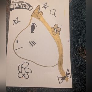 Handmade Unicorn Art with Gold Accents